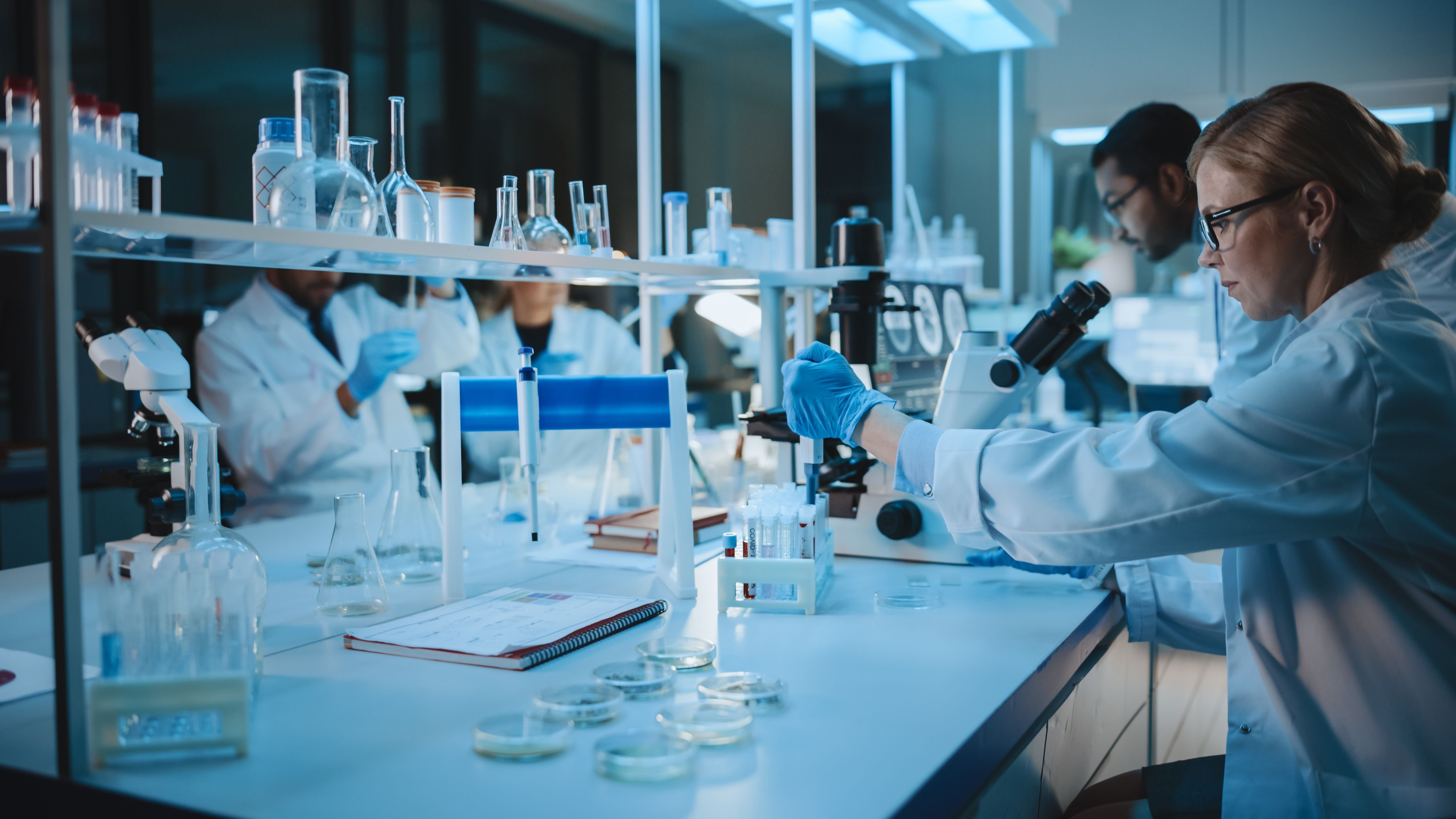 Photo of scientists in lab